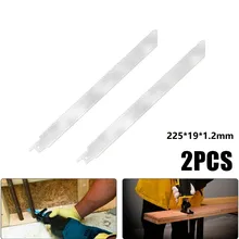 

2pcs Reciprocating Saw Blade B Type Renovator For Cutting Food Meat Wood Metal Board Bone Power Tool Accessories 225*19*1.2mm