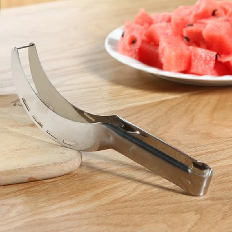 Stainless steel watermelon slicing knife cutting knife corer fruit and vegetable kitchen accessories watermelon spoon kitchen knife fruit slicer fruit knife food slicer
