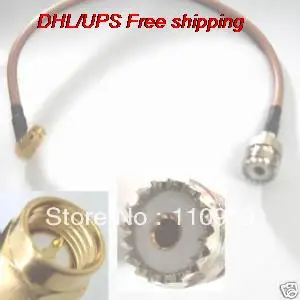 DHL/EMS Горячая 100 шт. разъем UHF SMA Мужской прямоугольный обжимной RG142 Pigtail-A2