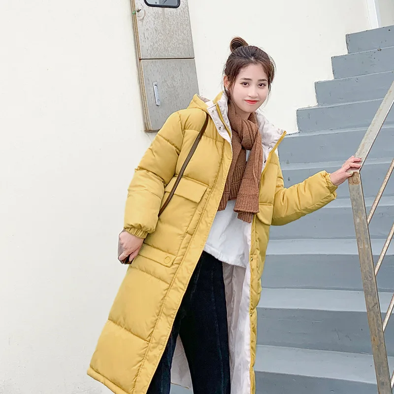 

Off Season 2019 Winter Cotton-padded Clothes Online Celebrity Mid-length down Jacket Cotton-padded Clothes CHIC Women's College