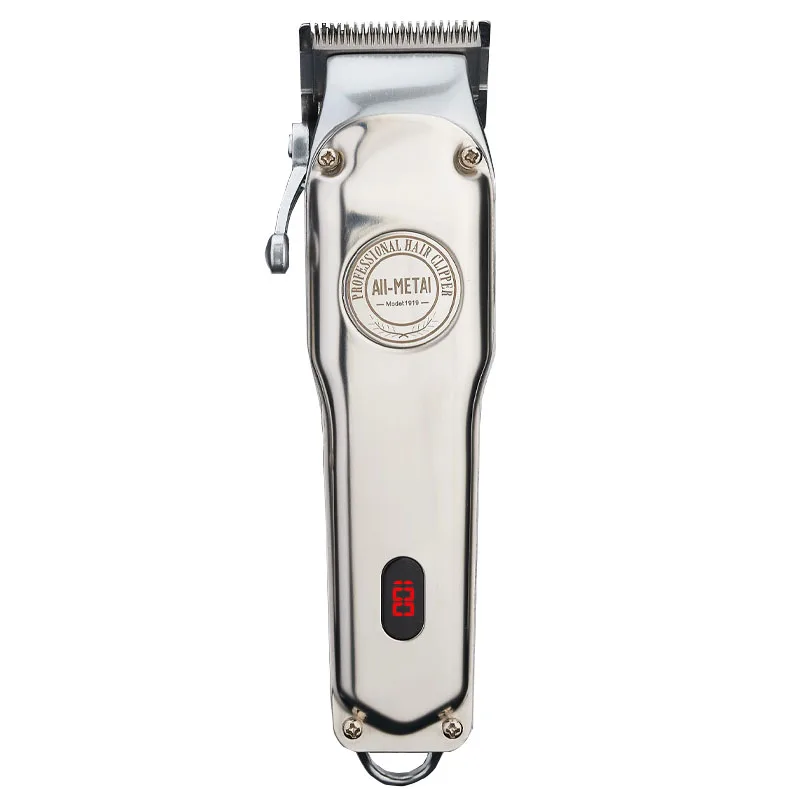 

Professional Digital Hair Trimmer Rechargeable Electric Hair Clipper Men's Cordless Haircut Adjustable Ceramic Blade