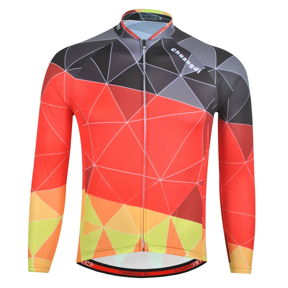 Long sleeve Jerseys ZM весенне-осенняя велосипедная одежда с длинными рукавами, Джерси, штаны, одежда для велосипеда, ветрозащитная 3D гелевая Спортивная одежда для велосипедистов - Цвет: Long sleeve Jerseys