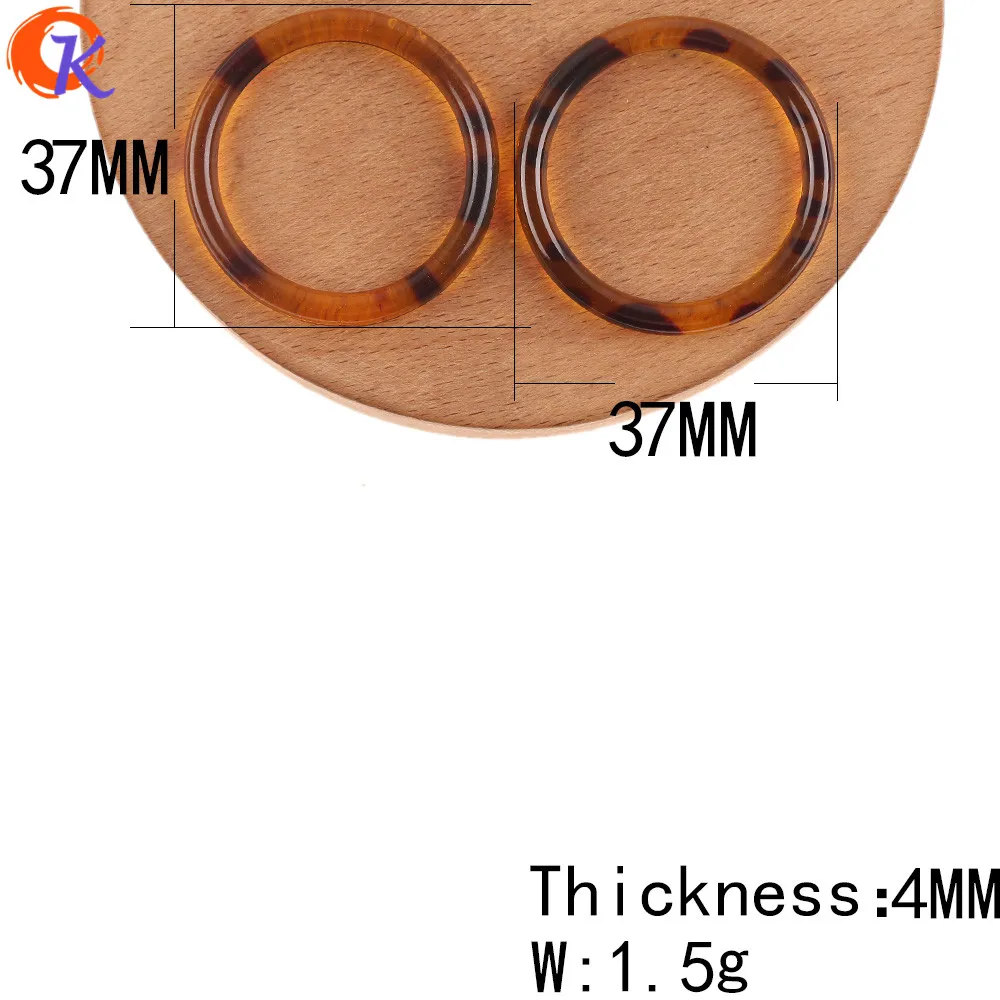 Cordial Design 37x37mm 100pcs Acrylic Bead/Hand Made/"AmberEffect" Bead/Round Shape/DIY Making/Beads Making/Jewelry Accessories