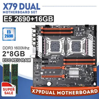 

X79 Dual PC Gaming Motherboard Set with 1 × Xeon E5 2690 2 × 8GB=16GB 1600MHz DDR3 ECC REG Memory