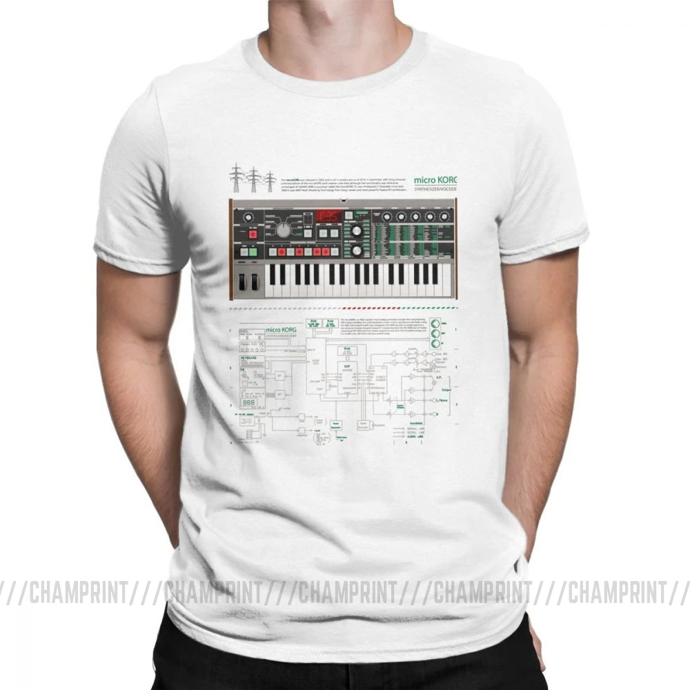 Microkorg Industrial One Футболка мужская Synth Synthesizer электронная модульная техно Забавные
