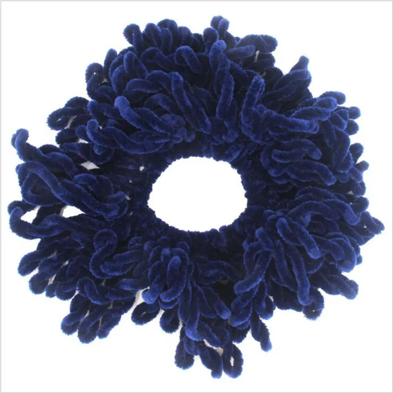 Объемная резиновая резинка для волос, большая резинка для волос, кольцо, хиджаб, объемный головной убор, гибкая резинка - Цвет: Dark Blue