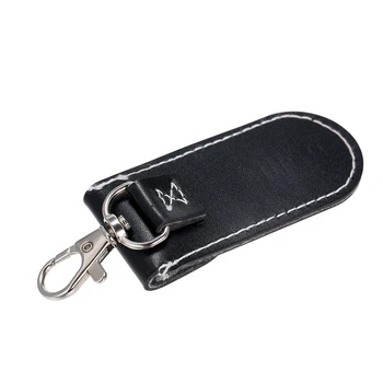 

U Disk Leather Hasp Storage Bags Protective Cover for U Disk Black