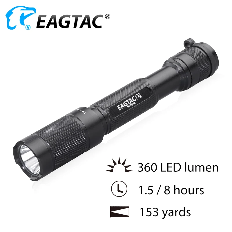 

EAGTAC P100A2 LED Flashlight CREE XPG High Low Output 2AA Battery