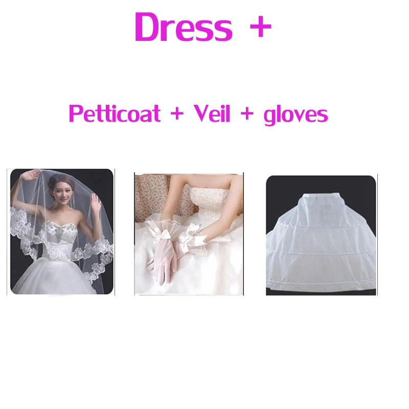 Цветочные кружевные тюлевые свадебные платья, большие размеры, дешевое свадебное платье, большие размеры, макси, официальный размер 2-26 W,, Vestidos de novia - Цвет: 3sets