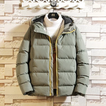 

2020 Brand Clothing Casual Warm Black Hooded Winter Jackets Men's PARKAS Bomber Windbreakers Coats