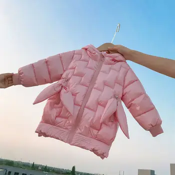 

New 2020 Winter Clothing Waterproof Fur Hooded Down Cotton Coat Jacket For Girl Teenager Thick Warm Parka Children Outwear W586