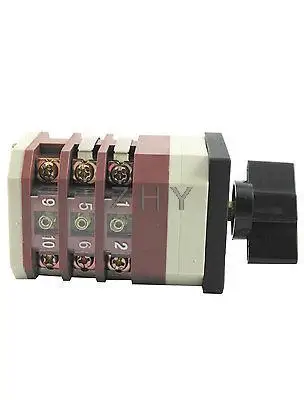 AC500V 16A 7-позиции 12 Винтовые клеммы Панель поворотный кулачковый переключатель