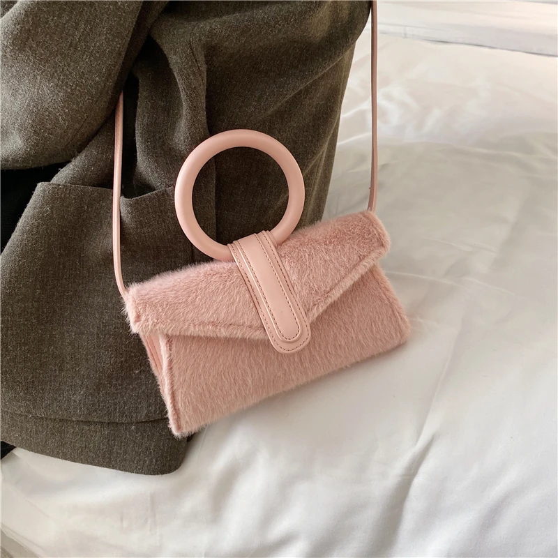 

Fashion Winter Women Faux Fur Small Handbag High Quality Ladies Shoulder Bag Designer Female Messenger Bags Casual Crossbody Bag