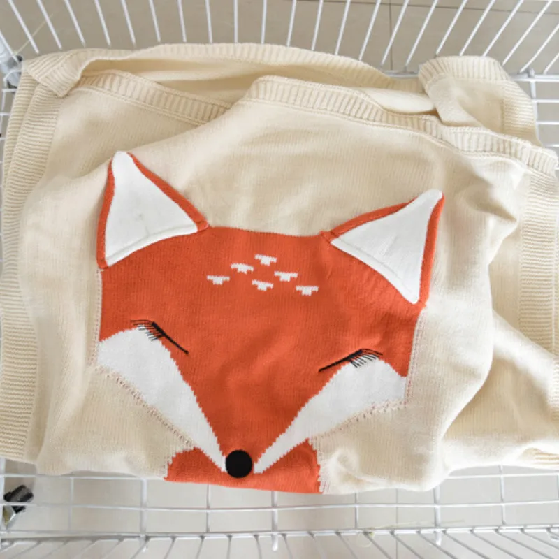 Детское шерстяное одеяло 110x70 см|baby blanket|blanket foxblanket child |