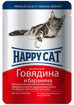 

HAPPY CAT HAPPY CAT for adult cats with beef and lamb in sauce 100g