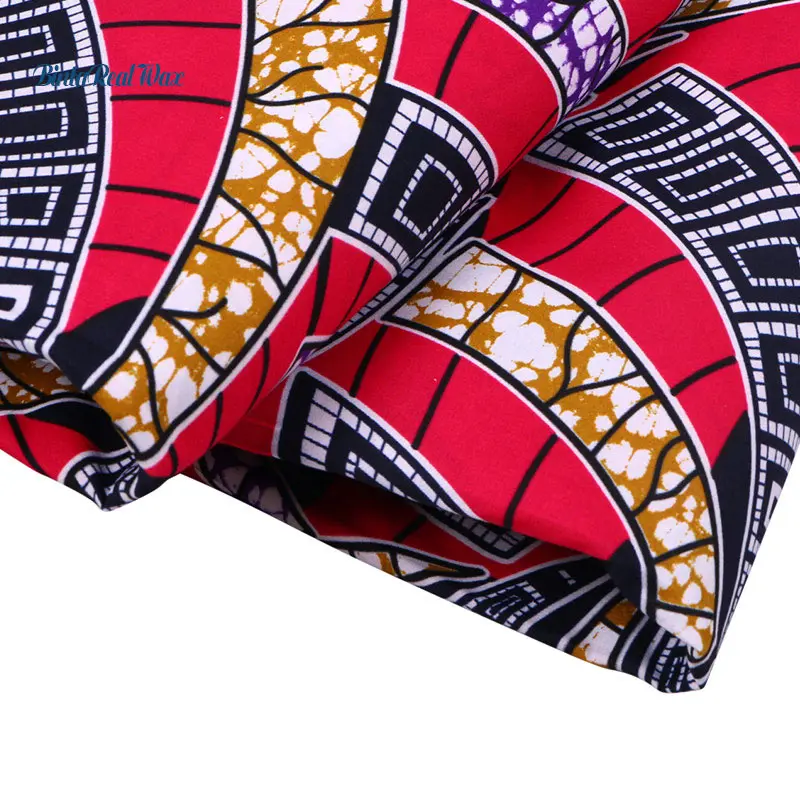 Анкара африканская полиэфирная восковая печатная ткань BintaReal восковая Высококачественная 6 ярдов африканская ткань для вечерние платья FP6085