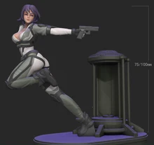 

1/24 75mm 1/18 100mm Resin Model Kits Female Soldier Figure Unpainted No Color RW-502
