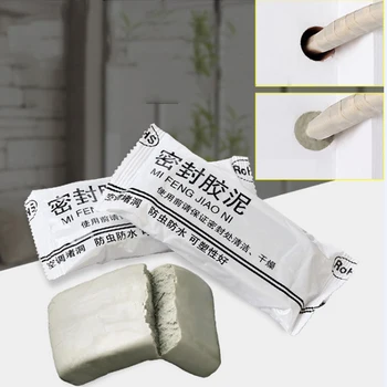 

Wall Sealant Household Adhesive Sealant Fix Waterproof Quick Drying Clay Seal Air Conditioning Hole Plasticine Wall Glue Tool