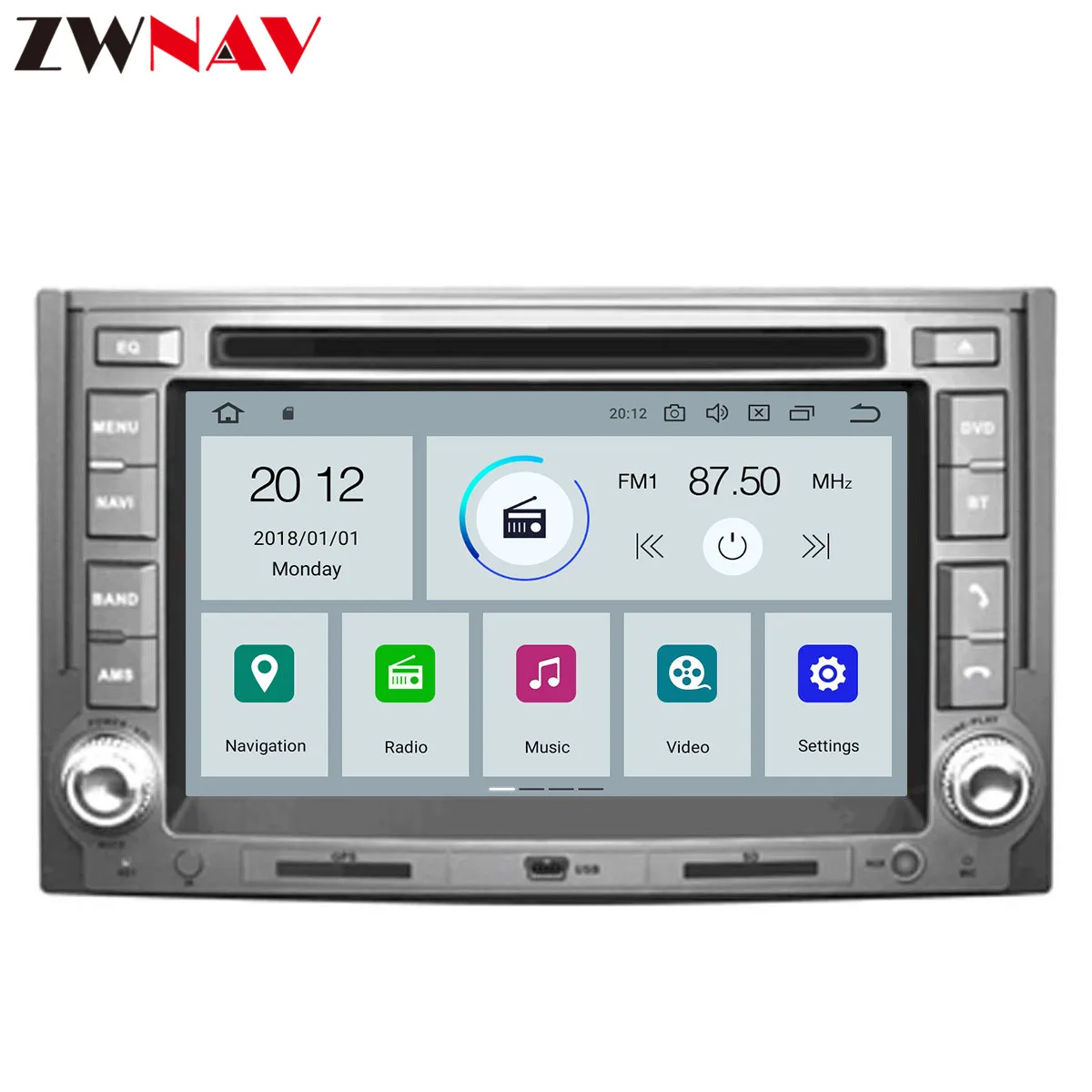 Perfect 2 din Android 9.1 Car Multimedia DVD player for Hyundai H1 Grand Starex 2007-2015 GPS WiFi BT MAP Radio tape recorder head unit 1