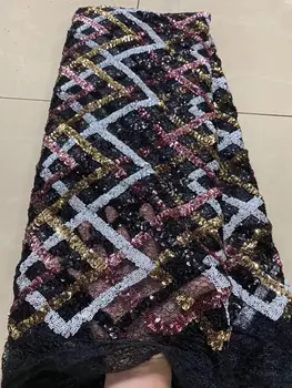 

newest french net lace J-30885 with sequins high quality for fashion show