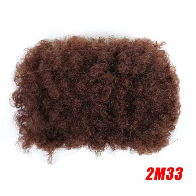 MANWEI 8 дюймов афро кудрявый шиньон парик, "конский хвост", шнурок Короткие афро кудрявый конский хвост на клипсах синтетические прическа гулька волосы штук