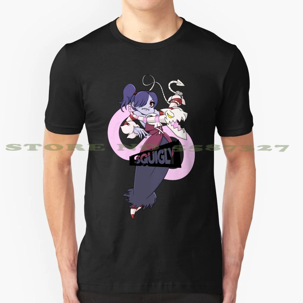 Модная Винтажная Футболка Skullgirls - Squigly &amp Leviathan | Мужская одежда