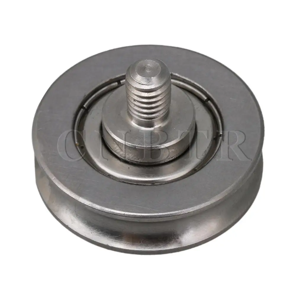 

CNBTR 3CM OD Metal U-type Track Guide Roller Bearing with M6 Thread Rod Silver