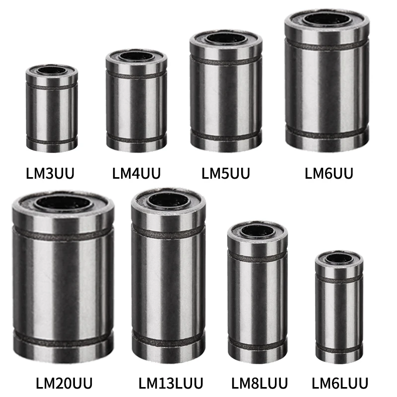 10 шт./лот линейные подшипники LM3UU LM4UU LM5UU LM6UU LM20UU LM6LUU LM13LUU для стержней части