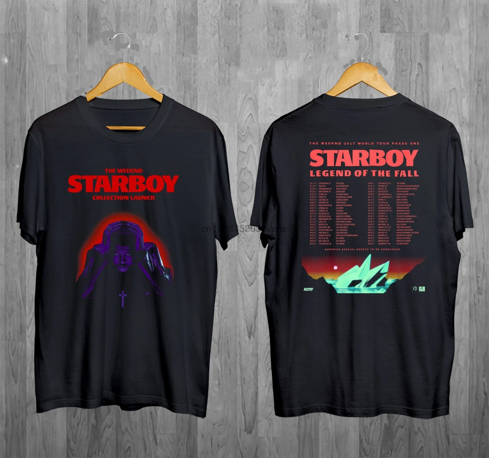 Correspondent schandaal Wirwar The Weeknd T shirt Starboy Legend Of The Fall Tour 2017 Dates Tour T Shirt  S 2XL|T-Shirts| - AliExpress