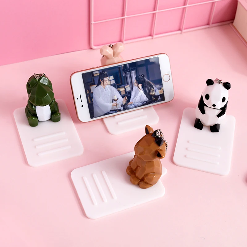 

High quality cute cartoon doll animal lazy desktop creative universal adjustable mobile phone holder desk rubber grip bracket
