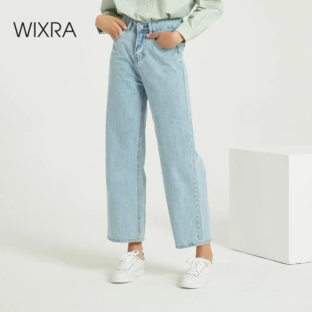 Wixra Casual Jeans Pants High Waist Loose Full-length Leisure Hole Denim Trousers Spring Autumn Women's Clothing Wixra Casual Jeans Pants High Waist Loose Full-length Leisure Hole Denim Trousers Spring Autumn Women's Clothing