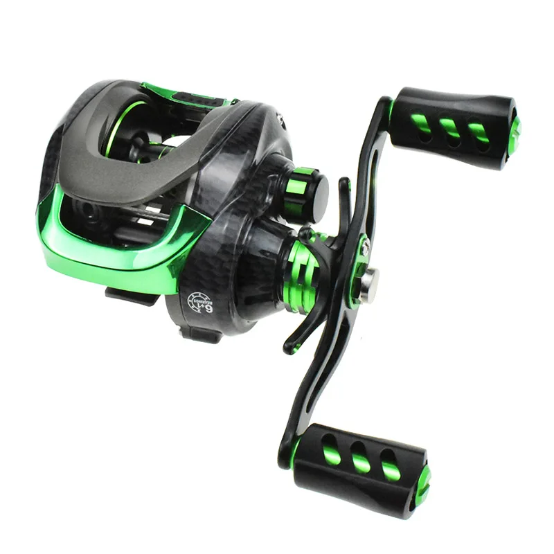 

Professional Lure Low-Profile Reel Double Brake Speed Ratio 7.1:1 Baitcasting Reel Anti Seawater Fishing Force 6kg