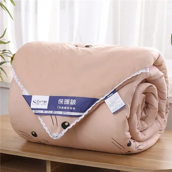 

New Home Textiles Washed Cotton Winter Plaid Quilt Thick Warm Spreads Blankets Autumn Duvets Comforters Insert Duvet Winter Bed