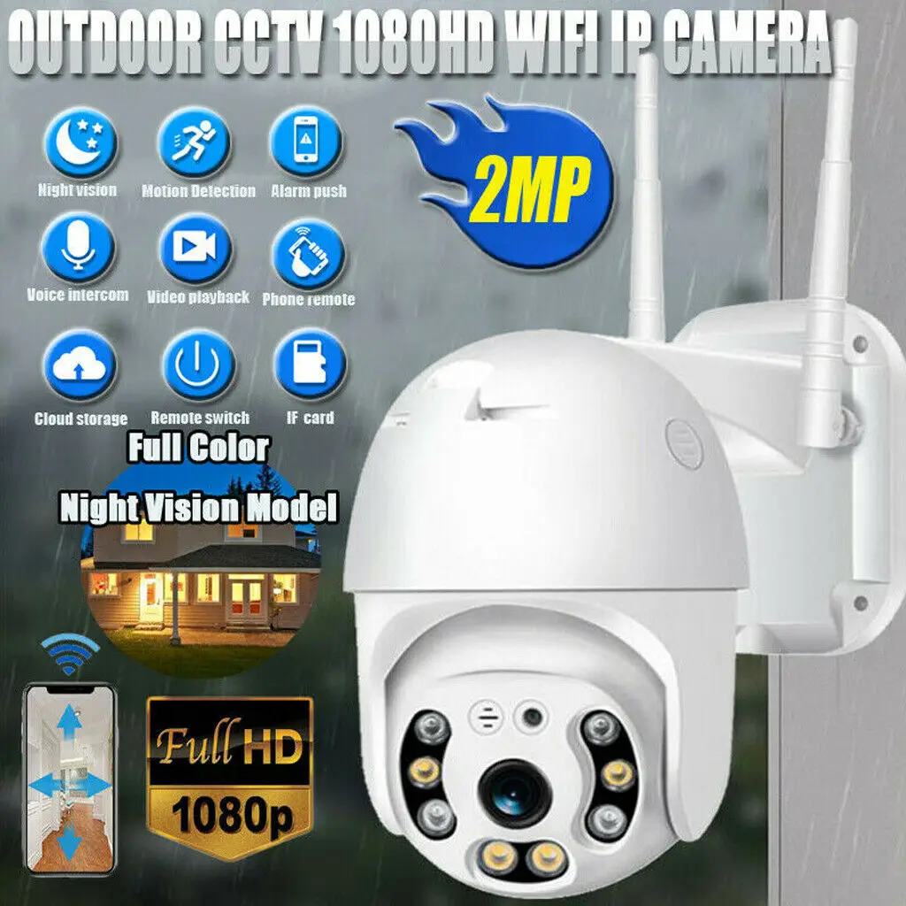 HD 1080P wifi Беспроводная камера Открытый PTZ 2PM IP камера скоростная купольная CCTV двойной ИК светильник камера безопасности IP66 камера наблюдения