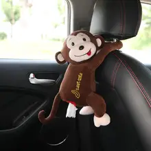 Мультяшная коробка для салфеток, креативная коробка для салфеток, бумажный чехол для салфеток с обезьянкой Пеппи, милые Мультяшные животные, автомобильные бумажные ящики салфетки, держатель