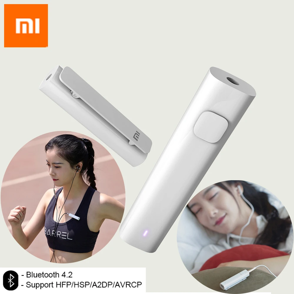 

Xiaomi Bluetooth 4.2 Wireless Receiver Adapter 3.5mm Jack AUX Audio Music 4-5Hours Battery Life for Speaker Earphone Car AUX