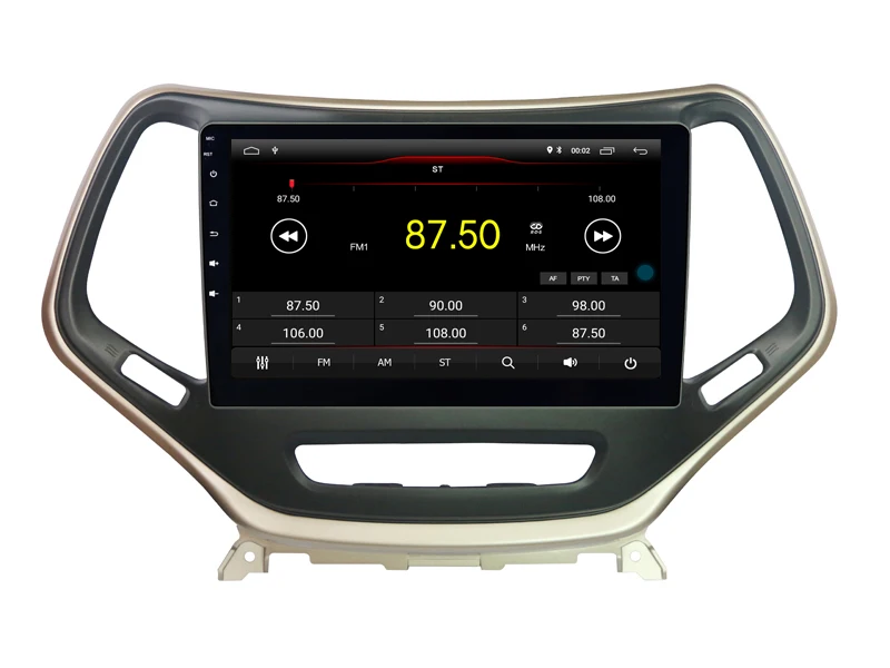 Автомобильный мультимедийный плеер 10,2 дюймов ips экран монитор gps магнитофон Bluetooth Android 9,0 для Jeep CHEROKEE Авто Аудио
