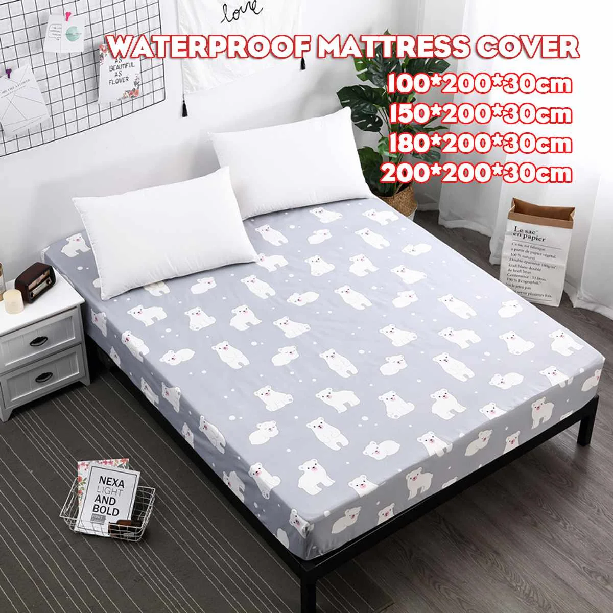 Polyester Fiber Matress Cover Waterproof Mattress Protector Bed Bug Proof Dust Mite Mattress Pad Cover For Mattress