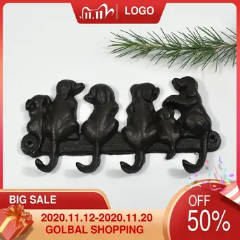 

Cast Iron Dog Key Holder for Wall/Dog Key Hook/Rack. Perfect for Dog leashes, Keys. Decorative Dog Tail Hanger home accessories