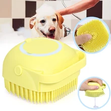 

New Pet Dog Bath Brush Comb Pet SPA Massage Brush Soft Silicone Dogs Cats Shower Hair Grooming Cmob Cleaning Tool Pet Supplies