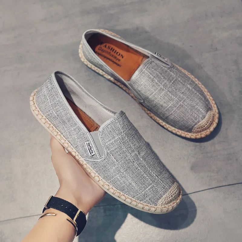 

Men Loafers Soft High Quality Spring Canvas Fisherman Shoes Sneakers Men Espadrilles Trend Flats Driving Shoes Men Summer