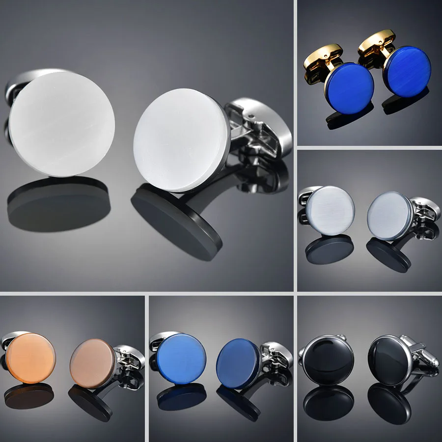 6 Colors Round Simple Design Cufflinks For Mens French Suit Shirt High Quality Wholesale Male Wedding Fashion Jewelry Gift | Украшения и