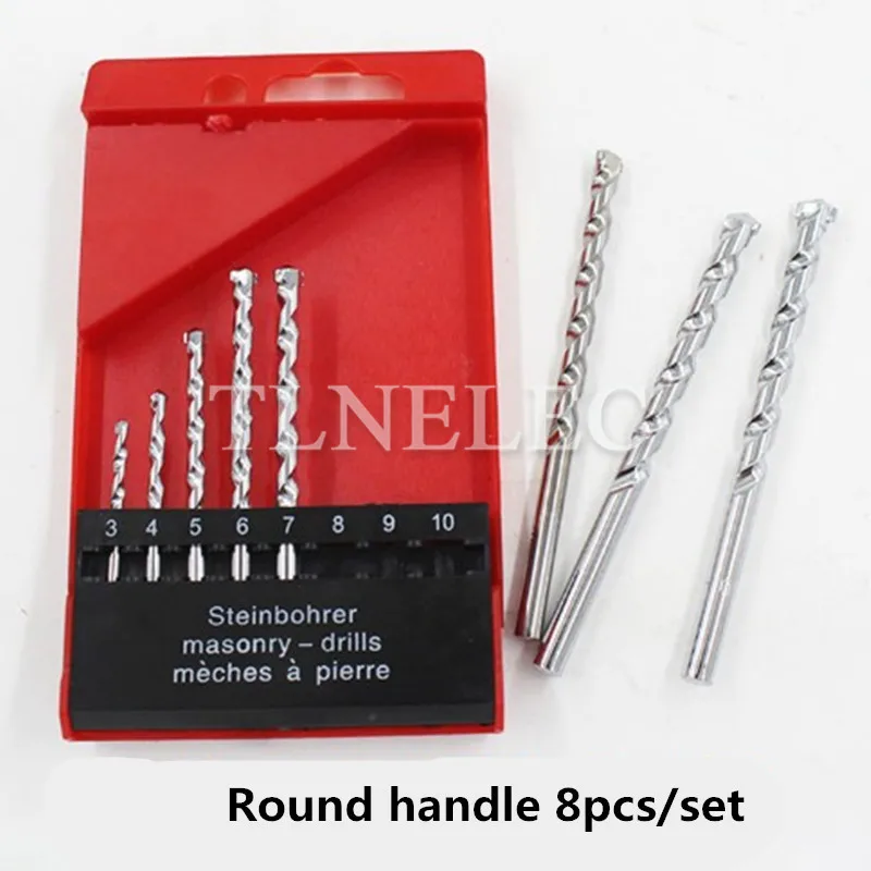 

Nickel-plated Straight Shank Impact Bit Cement Wall Tungsten Steel Drill Concrete Flagstone Punch Hole Suit Round Shank