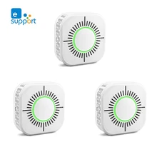 Ewelink detector de fumaça sensor sem fio 433mhz proteção contra incêndio segurança alarme sensor trabalho com sonoff rf ponte casa inteligente