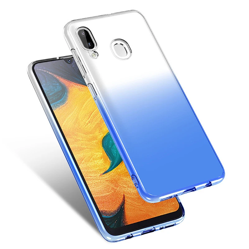 100 шт градиентный цветной, мягкий, из ТПУ силиконовый чехол для Xiaomi mi 9 SE Red mi 7 6 Note Pro Go ультратонкий противоударный чехол