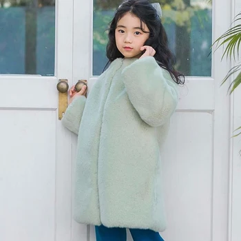 

2019 Girls Winter Cotton Coat Baby Kids Soft Velvet Thick Jacket Children's Wool Sweater Coats Xmas Snowsuit Outerwear