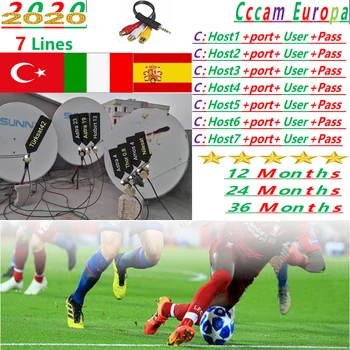 

Spain Cccam Europa server 1 Year Portugal Germany Poland Satellite tv Receiver 7Clines For DVB-S2 X800 X800S IPS2 v7s v8 nova V9