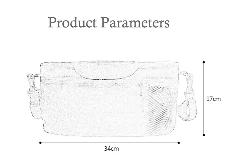 Органайзер для коляски с подстаканниками черный большой мягкий подгузник сумка крючок Детская сумка для мамы теплоизоляционная коляска аксессуары