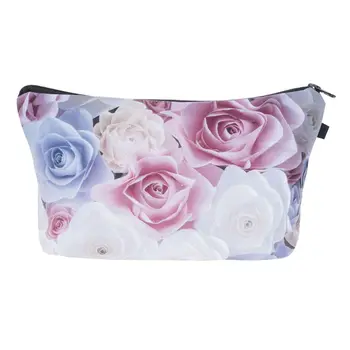 

Multifunction Women Travel Flower Printed Makeup Bag Lady Casual Cosmetic Phone Holder Purse Toiletry Case Storage Organizer Bag