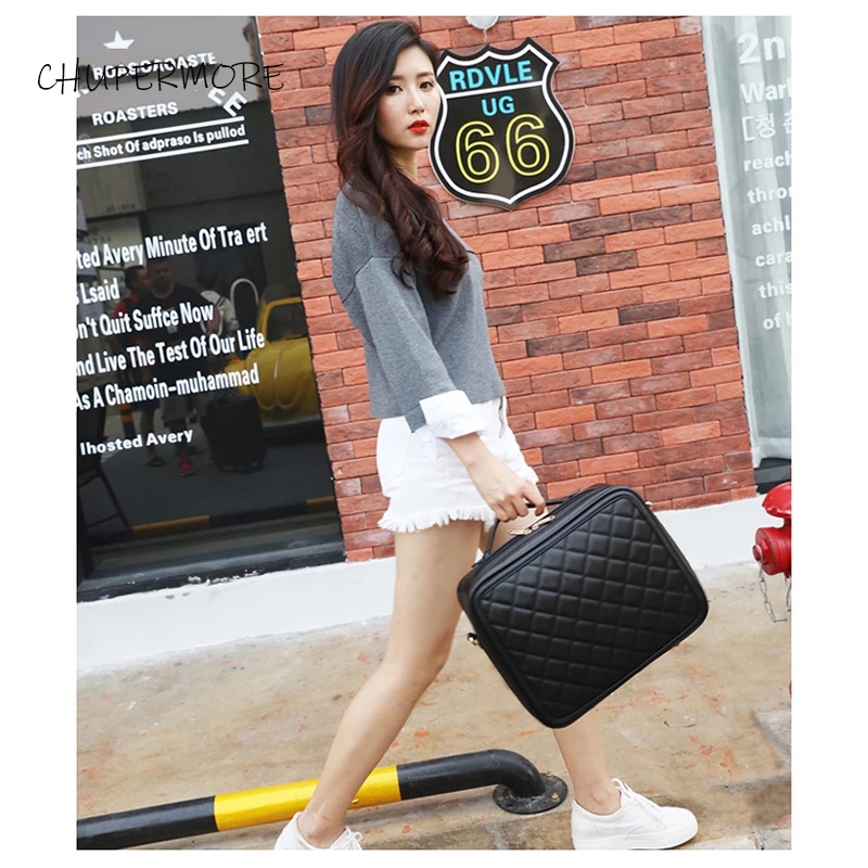 Chupermore high quality PU Leather Rolling Luggage sets Spinner Women Brand password Suitcase Wheels 20 inch Cabin Trolley